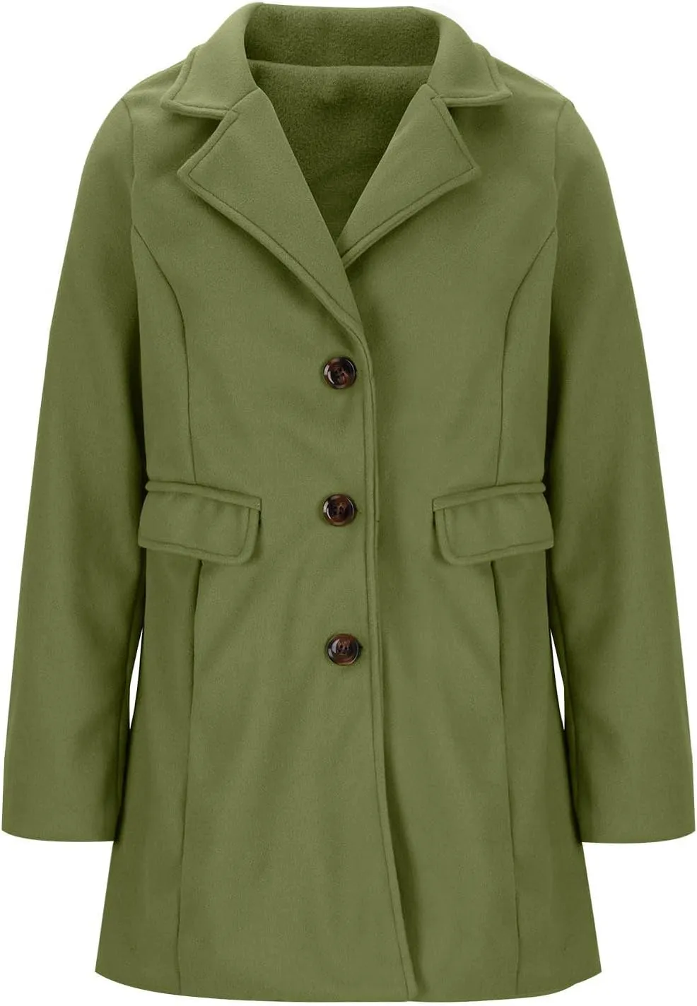 Lmdudan Women Wool Blend Open Front Jacket Elegant Lapel Collar Cardigan Coat Fashion Solid Color Cozy Winter Outerwear Tops