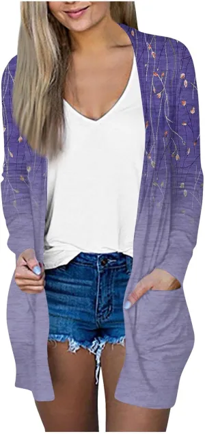 Long Cardigan Sweaters for Women, Soft Open Front Womens Oversized Cardigan Casual Long Sleeve Jacket with Pocket