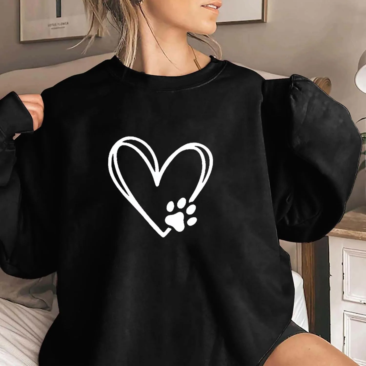 Long Sleeve SweatShirts for Teen Girls Crewneck Oversized Pullover Sweater 2024 Fashion Fall Casual Tops Clothes