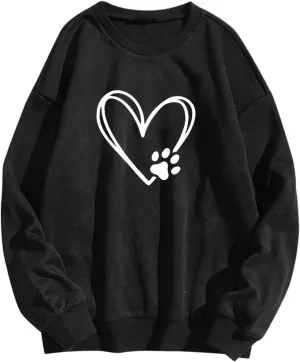 Long Sleeve SweatShirts for Teen Girls Crewneck Oversized Pullover Sweater 2024 Fashion Fall Casual Tops Clothes