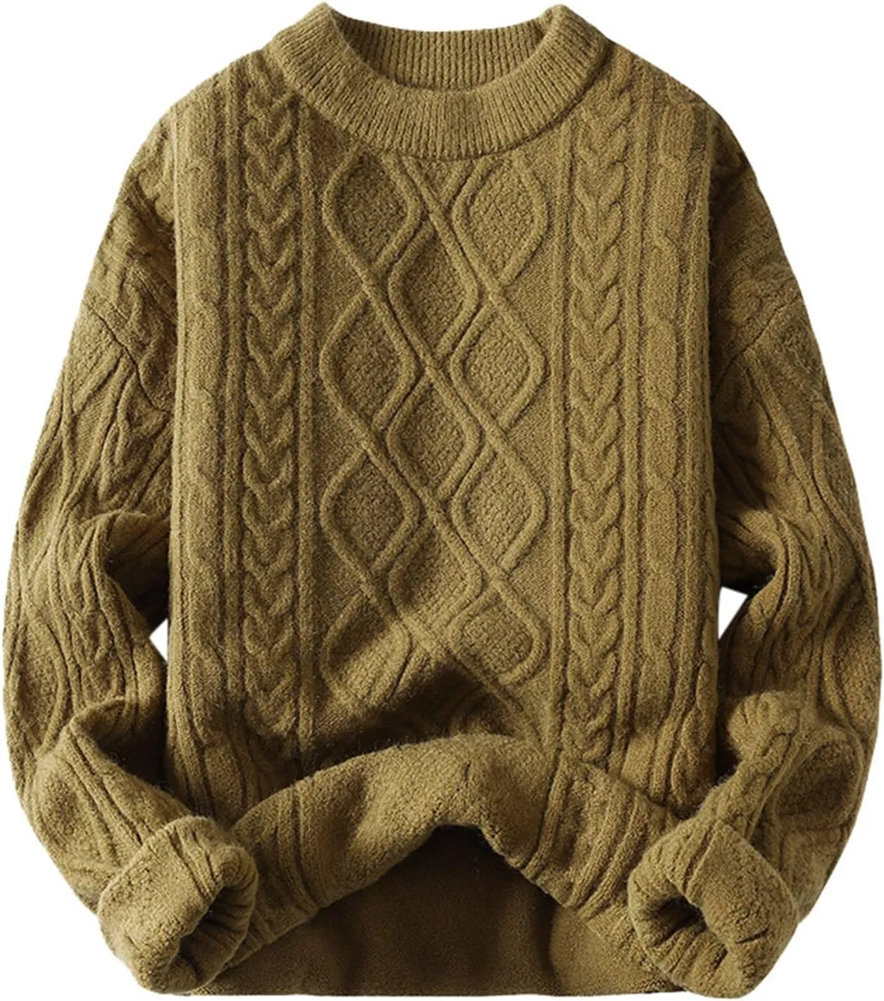 Men Sweater Knit Crewneck Lightweight Pullover Long Sleeve Casual Loose Trendy 2024 Fall and Winter Clothes for Men