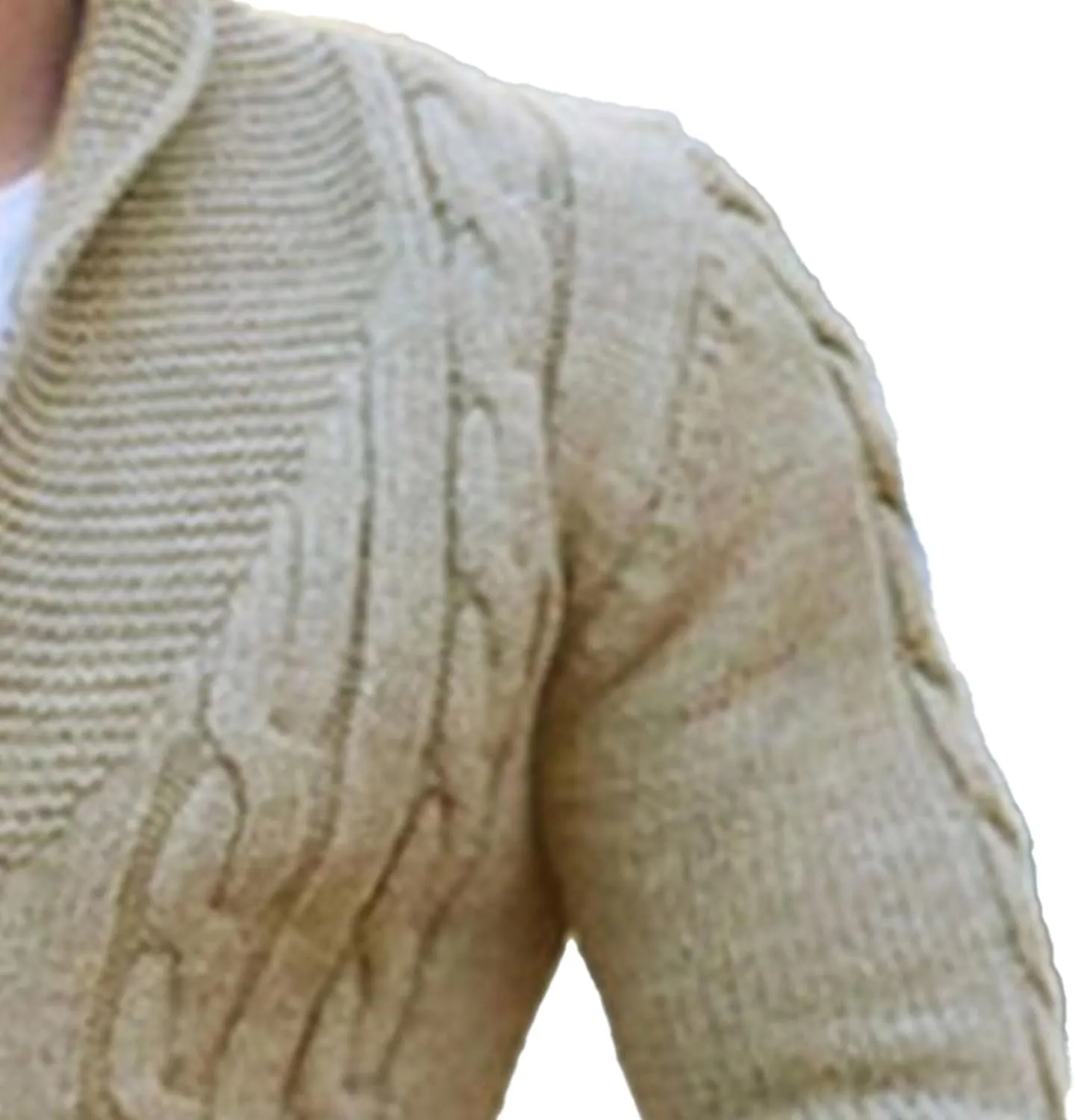 Men V Neck Button-Down Cardigan Casual Shawl Collar Button up Sweaters Cable Knit Ribbed Cardigans Sweater
