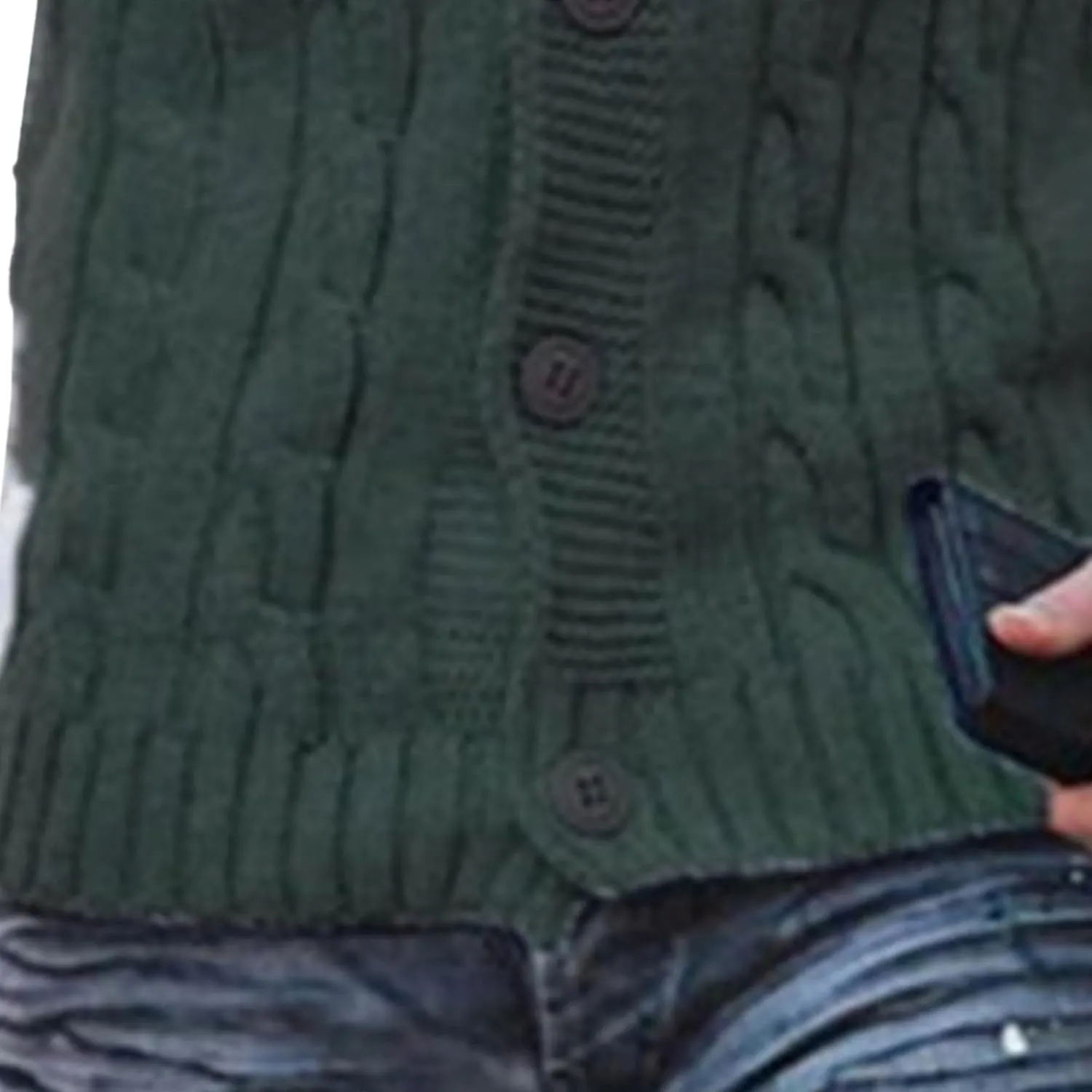 Men V Neck Button-Down Cardigan Casual Shawl Collar Button up Sweaters Cable Knit Ribbed Cardigans Sweater
