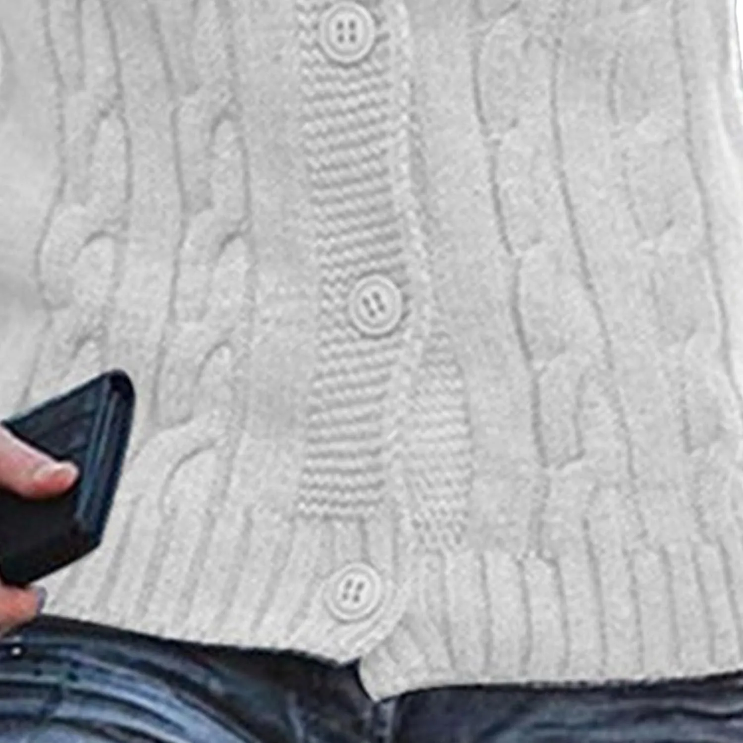 Men V Neck Button-Down Cardigan Casual Shawl Collar Button up Sweaters Cable Knit Ribbed Cardigans Sweater