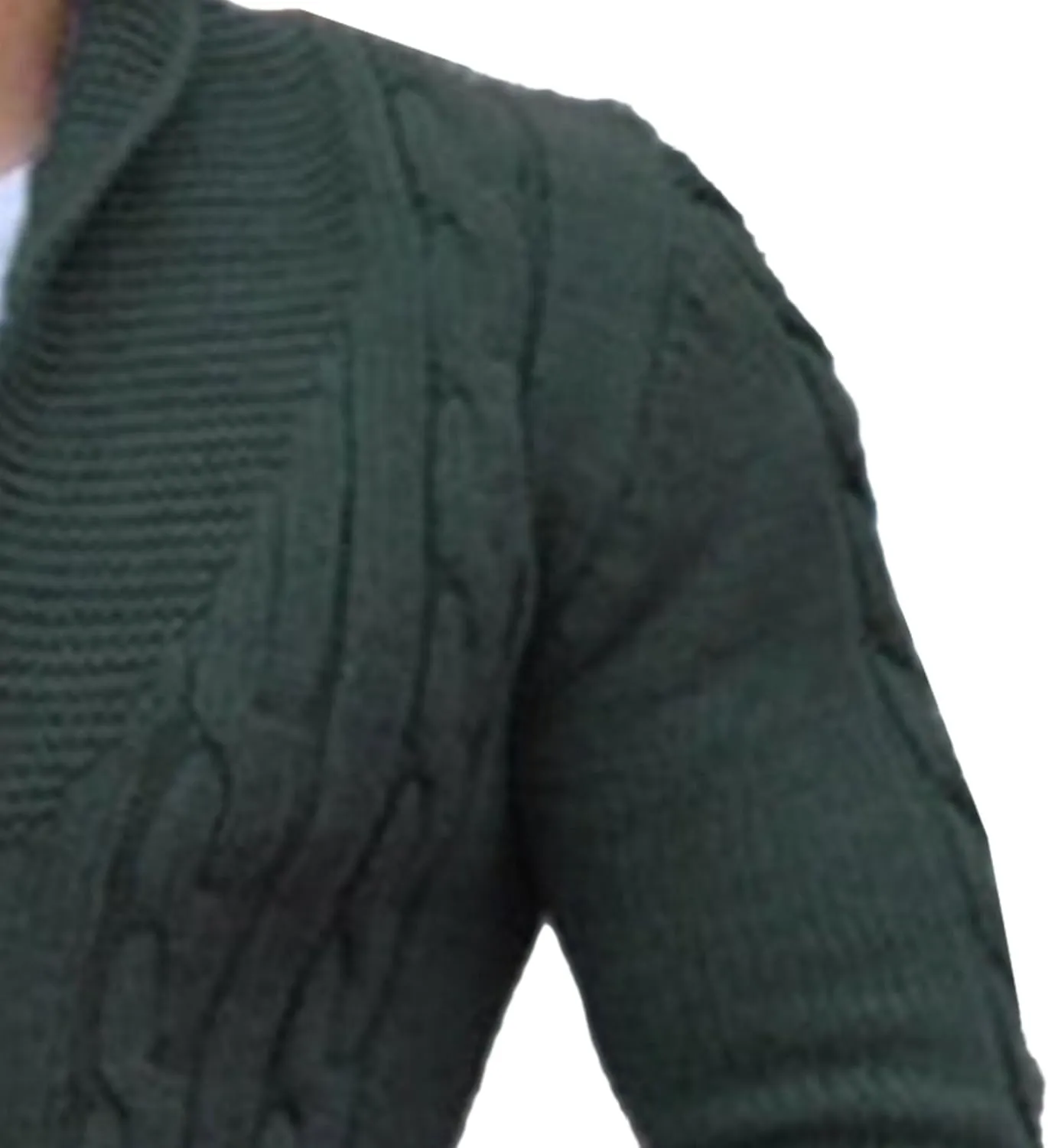 Men V Neck Button-Down Cardigan Casual Shawl Collar Button up Sweaters Cable Knit Ribbed Cardigans Sweater
