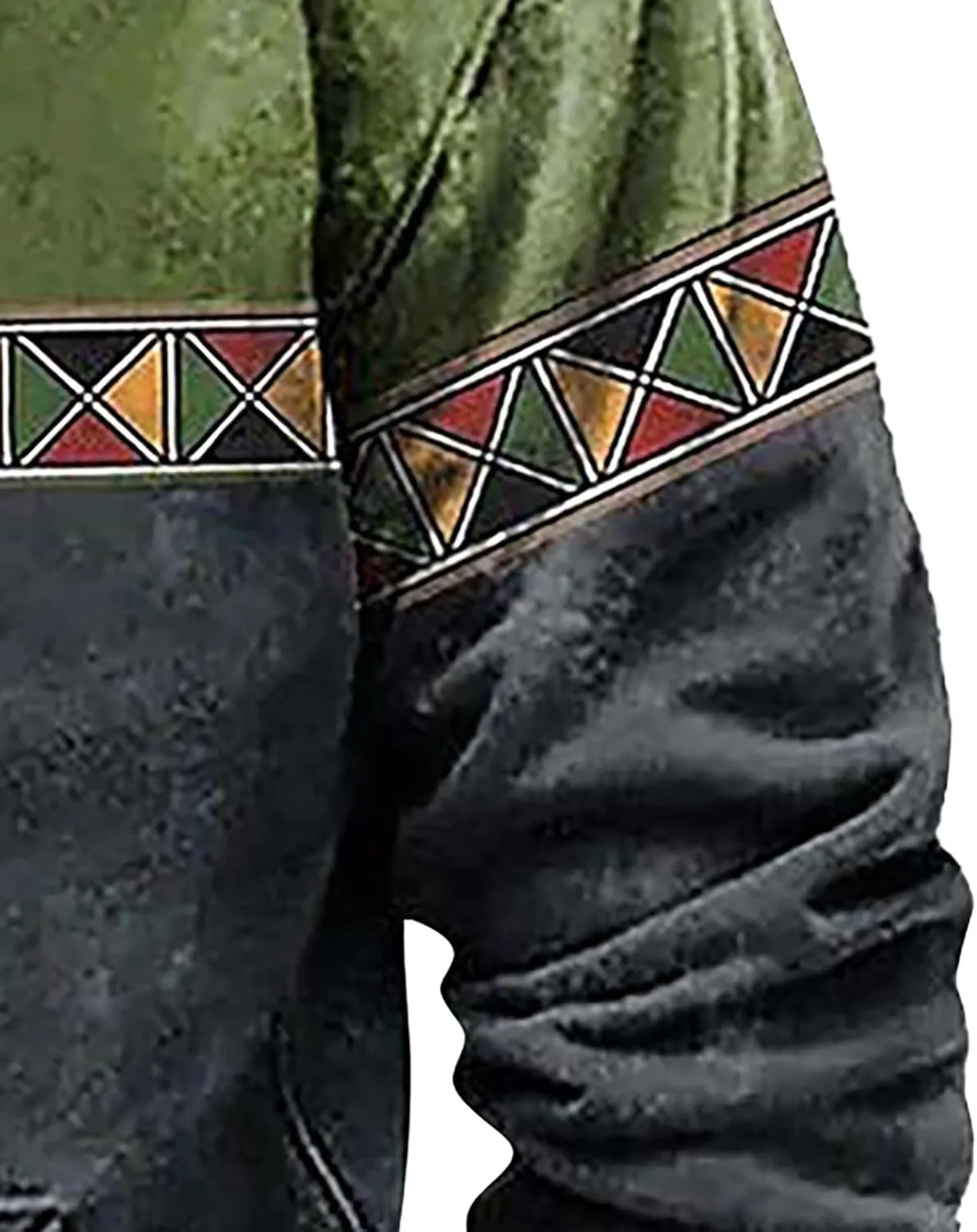 Men's Blue, Black, Brown Polyester Classic Hoodie with Half Sleeve and Hooded Neck