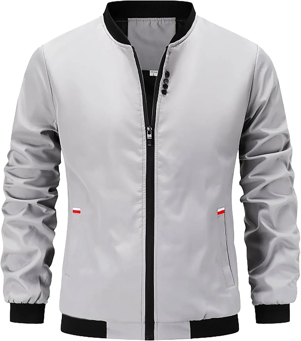 Men's Bomber Jacket Stylish Lightweight Softshell Flight Spring Fall Casual Jackets for Men Fashion Coat