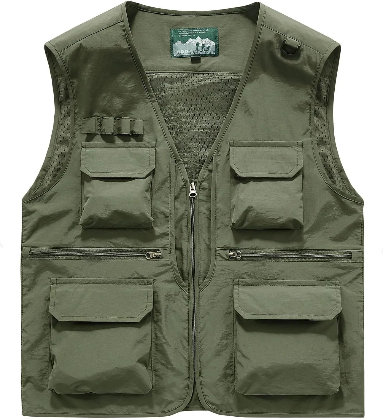 Men's Casual Lightweight Outdoor Vest Fishing Work Utility Safari Travel Photo Cargo Vest Jacket with Multi Pockets