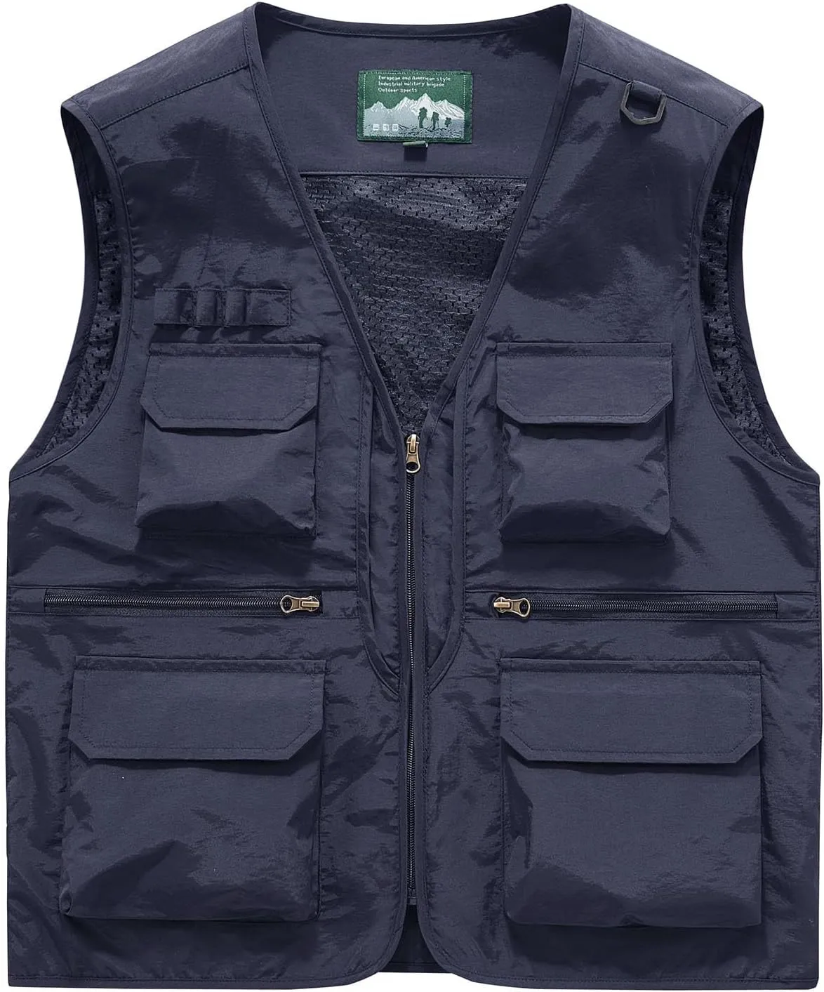 Men's Casual Lightweight Outdoor Vest Fishing Work Utility Safari Travel Photo Cargo Vest Jacket with Multi Pockets