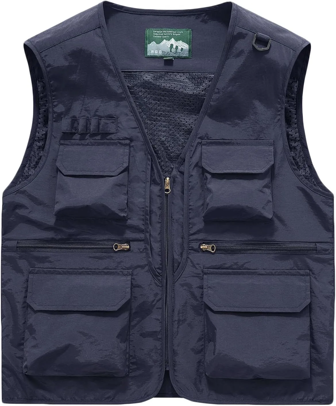 Men's Casual Lightweight Outdoor Vest Fishing Work Utility Safari Travel Photo Cargo Vest Jacket with Multi Pockets