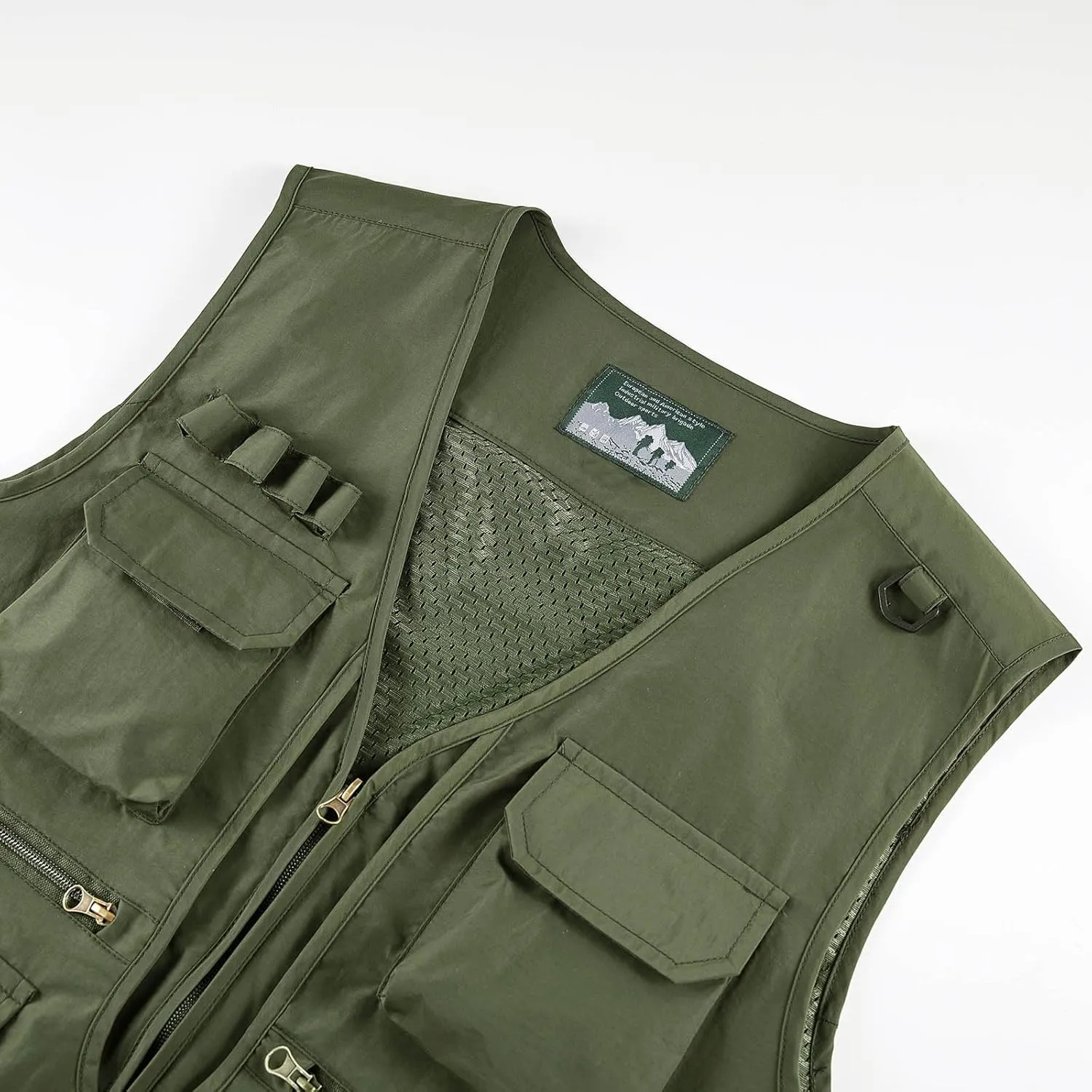 Men's Casual Lightweight Outdoor Vest Fishing Work Utility Safari Travel Photo Cargo Vest Jacket with Multi Pockets