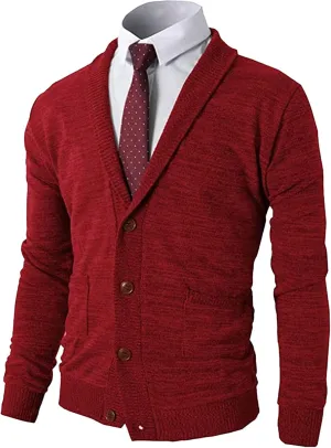 Mens Casual Open Front Long Sleeve Button up V-Neck Knitted Sweaters Causal Slim Fit Cardigans Pocket