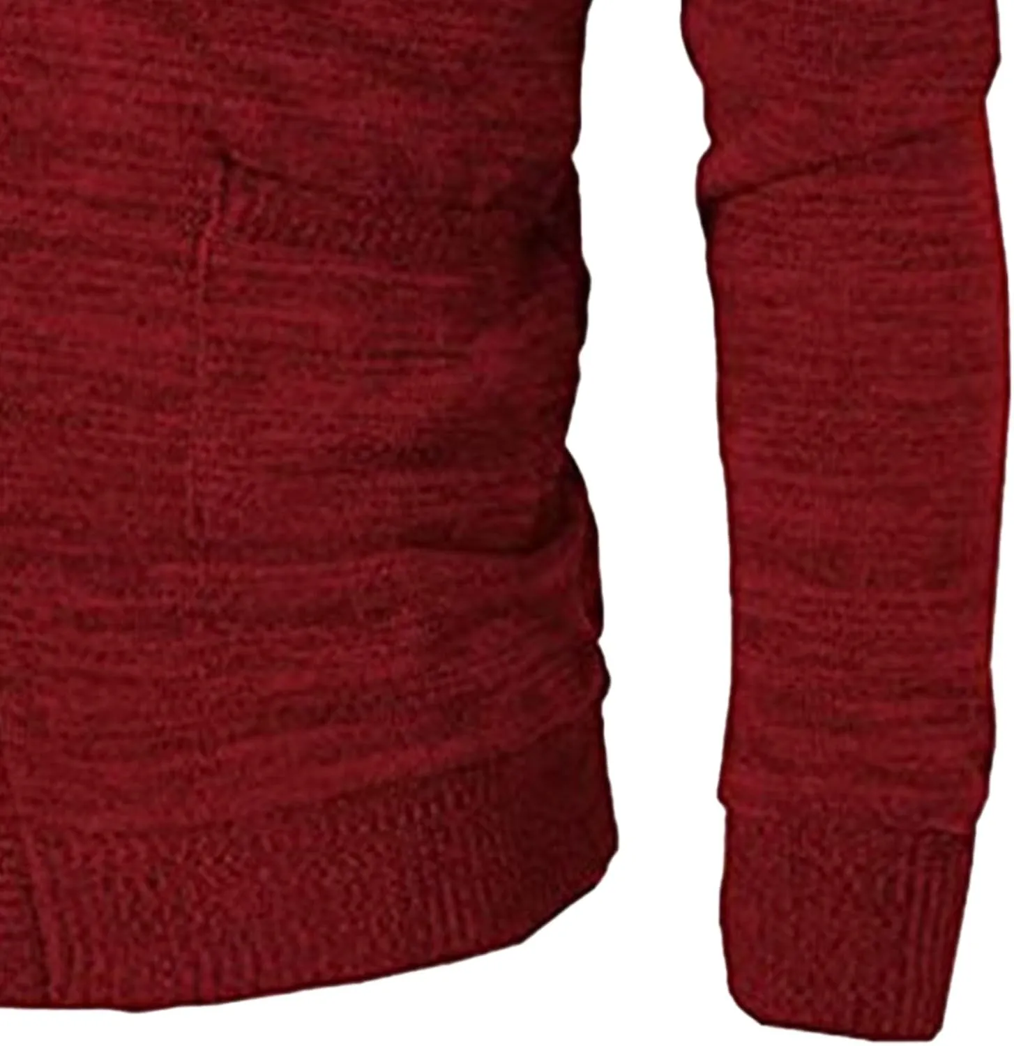 Mens Casual Open Front Long Sleeve Button up V-Neck Knitted Sweaters Causal Slim Fit Cardigans Pocket