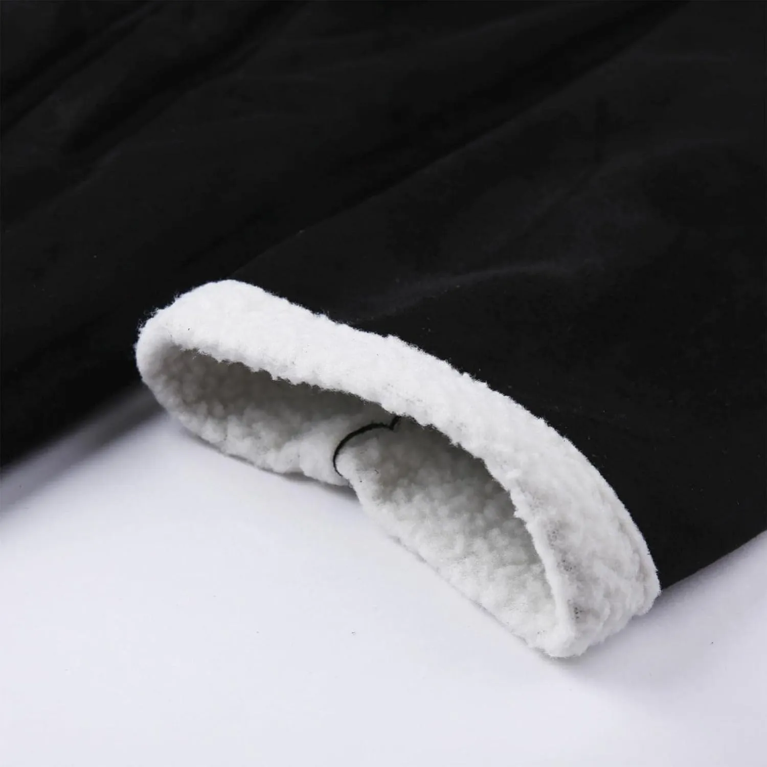 Mens Casual Sherpa Lined Jackets Winter Warm Faux Fur Suede Collar Long Trench Coats Cardigan Heavyweight Jacket