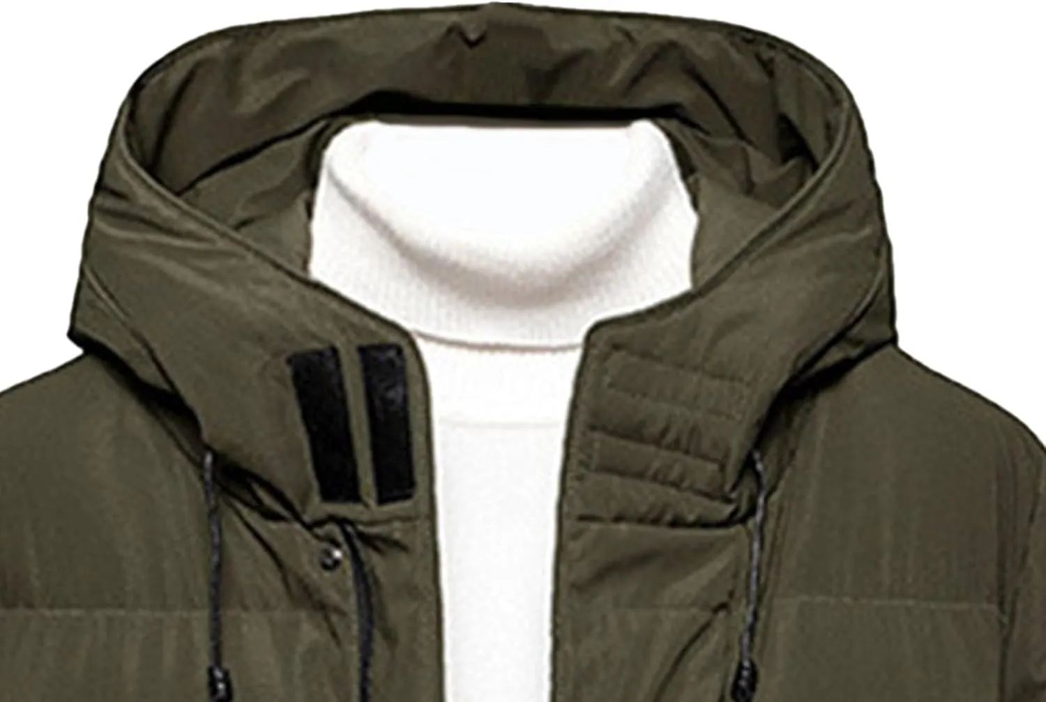 Men'S Classic Windproof Hooded Long Winter Warm Puffer Down Coat Thicken Cotton Puffer Jacket Coat Hooded
