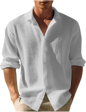 Mens Fall Sweaters Cardigans Long Sleeve Sweaters for Men Lightweight Lapel Casual Button down Knit Sweaters Shirts