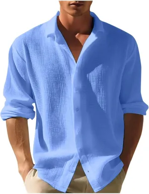 Mens Fall Sweaters Cardigans Long Sleeve Sweaters for Men Lightweight Lapel Casual Button down Knit Sweaters Shirts