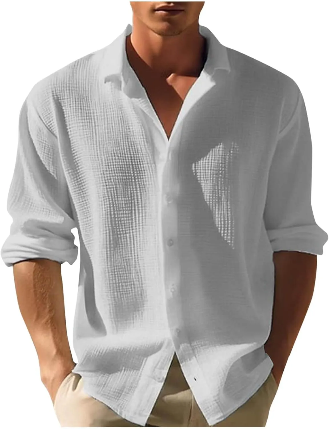 Mens Fall Sweaters Cardigans Long Sleeve Sweaters for Men Lightweight Lapel Casual Button down Knit Sweaters Shirts