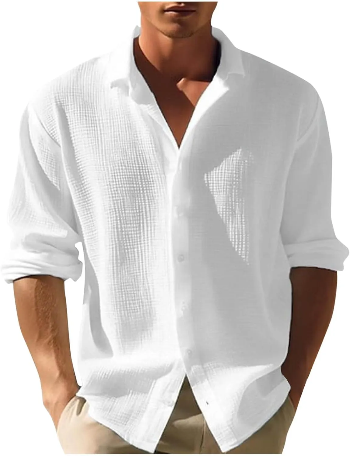 Mens Fall Sweaters Cardigans Long Sleeve Sweaters for Men Lightweight Lapel Casual Button down Knit Sweaters Shirts