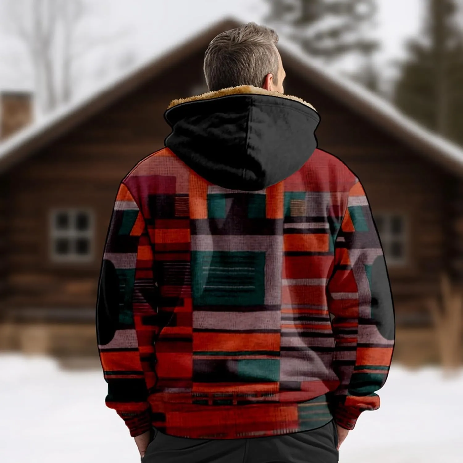 Men's Fashion Sweatshirts Coats Long Sleeve Zipper Hooded Relaxed Coat Hiking Travel for Men