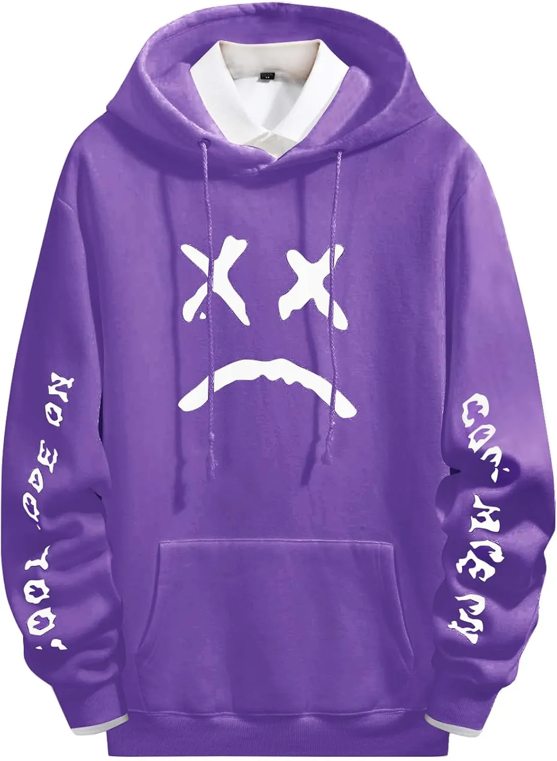 Men's Fleece Pullover Hoodie Sweatshirts Cotton Graphic Casual Streetwear