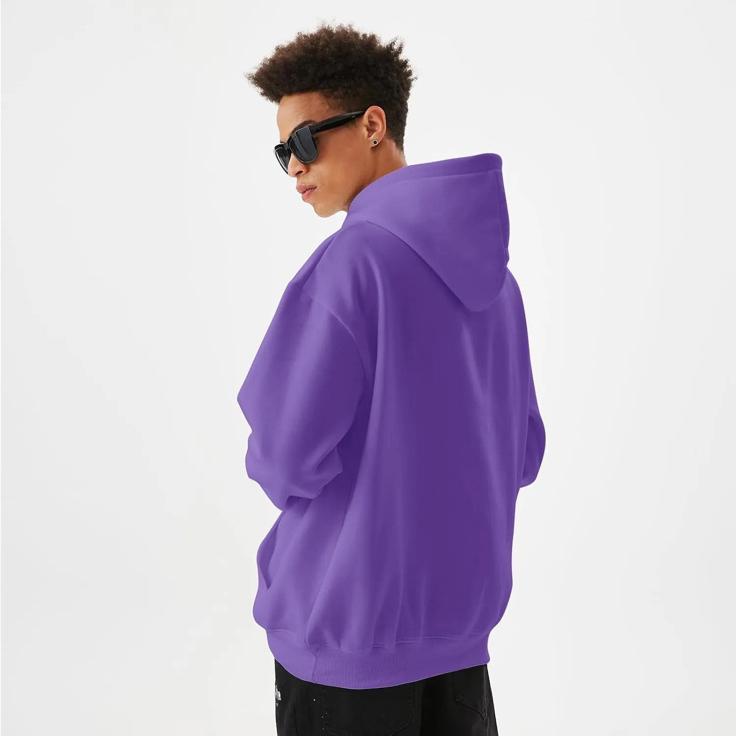 Men's Fleece Pullover Hoodie Sweatshirts Cotton Graphic Casual Streetwear