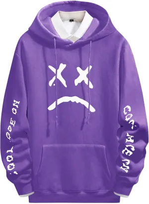Men's Fleece Pullover Hoodie Sweatshirts Cotton Graphic Casual Streetwear