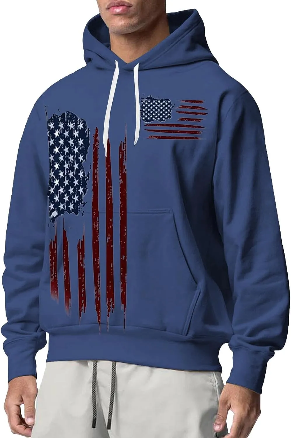 Men's Hoodies Pullover Soft Pocket Winter Sleeve Sweater And Solid Men's Men's Blouse Sweatshirt With Pocket Black