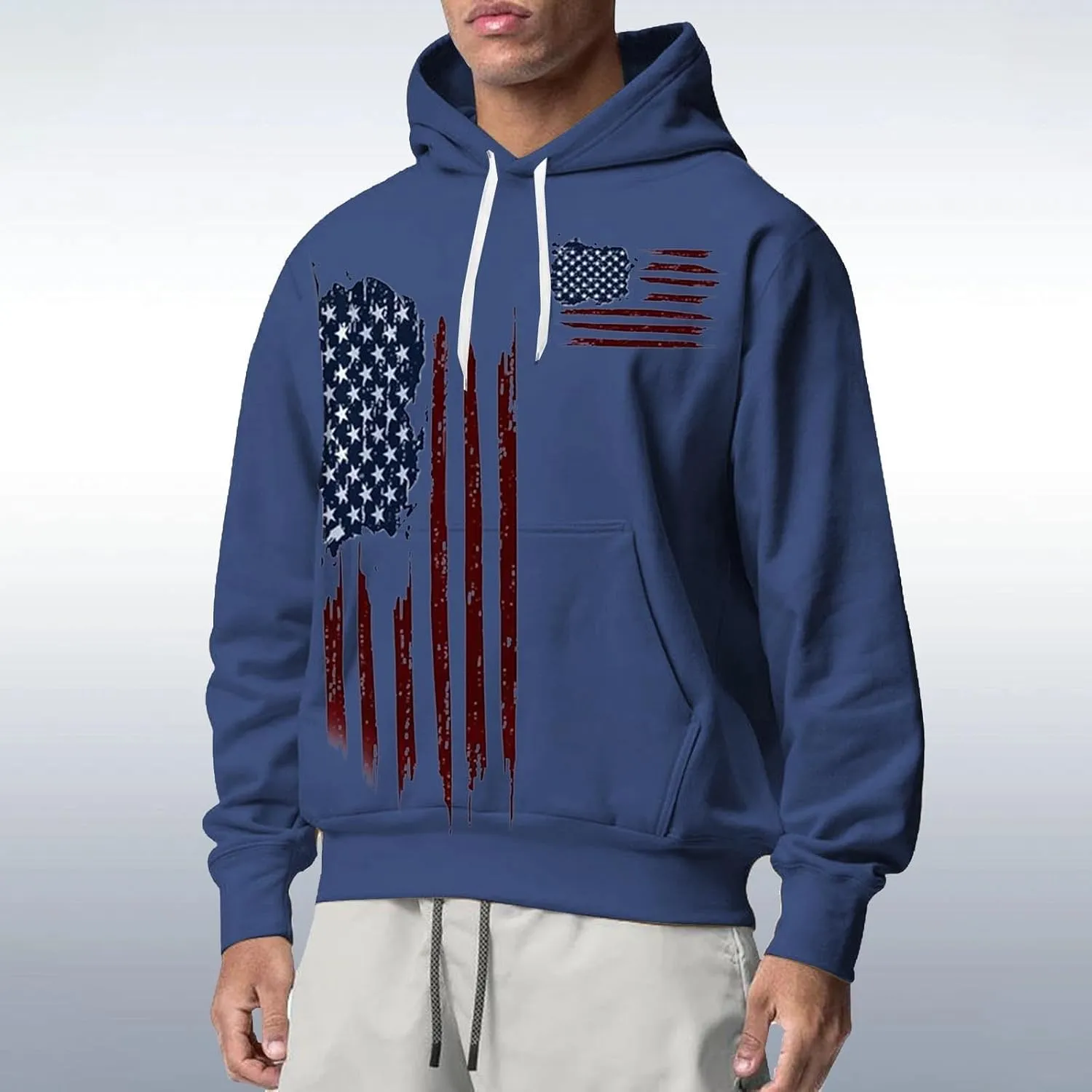 Men's Hoodies Pullover Soft Pocket Winter Sleeve Sweater And Solid Men's Men's Blouse Sweatshirt With Pocket Black