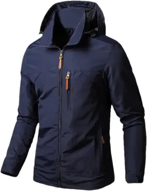 Men's Lightweight Jacket Hooded Outdoor Hiking Windbreaker Jackets Casual Hoodies with Zip Pockets for Big Tall Men