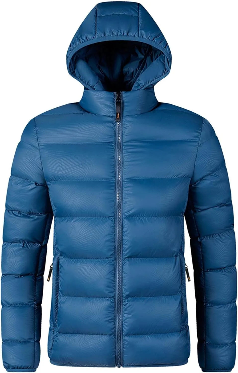 Mens Lightweight Packable Puffer Jacket Hooded Insulated Thermal Puffy Winter Jackets Down Coat for Running Travel