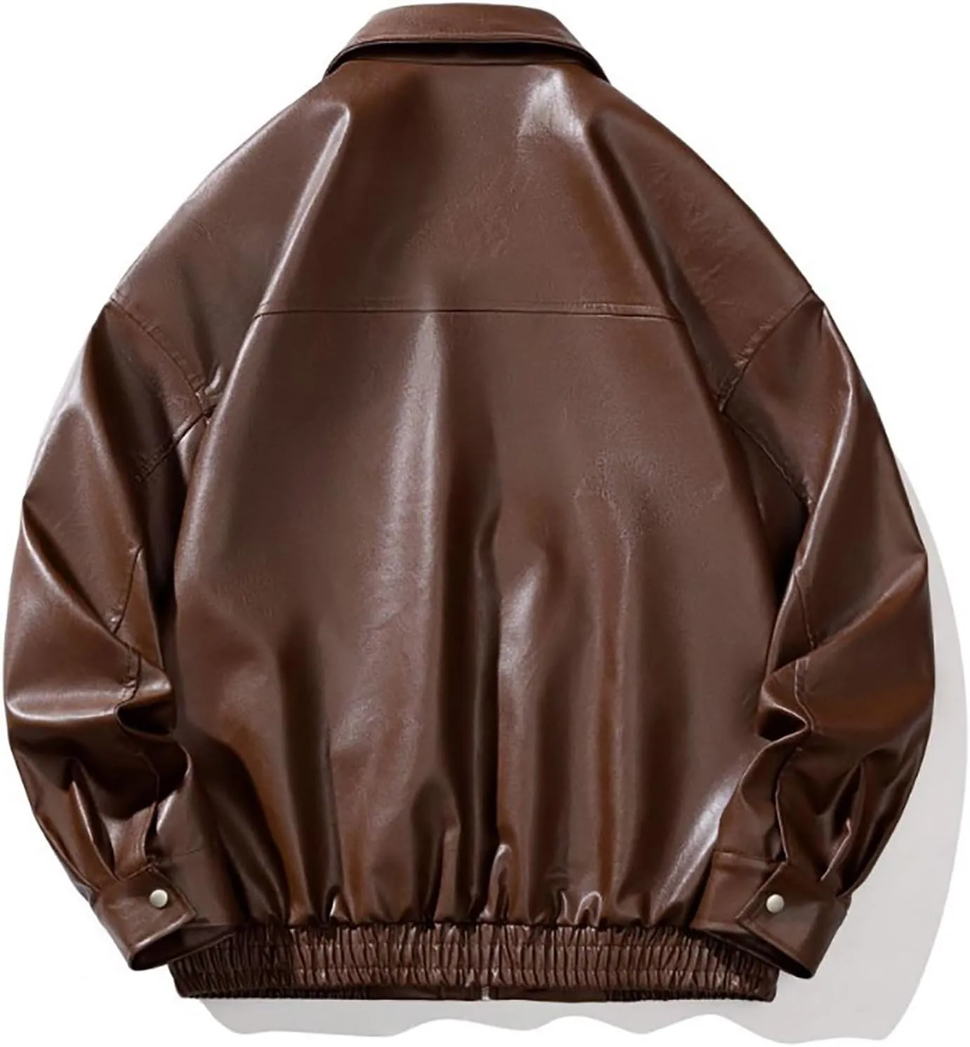 Mens Motorcycle Jacket Windbreaker Zipper Up Solid Lapel Collar Oversize Fashion Coat Spring Fall 2024 Shell Jackets