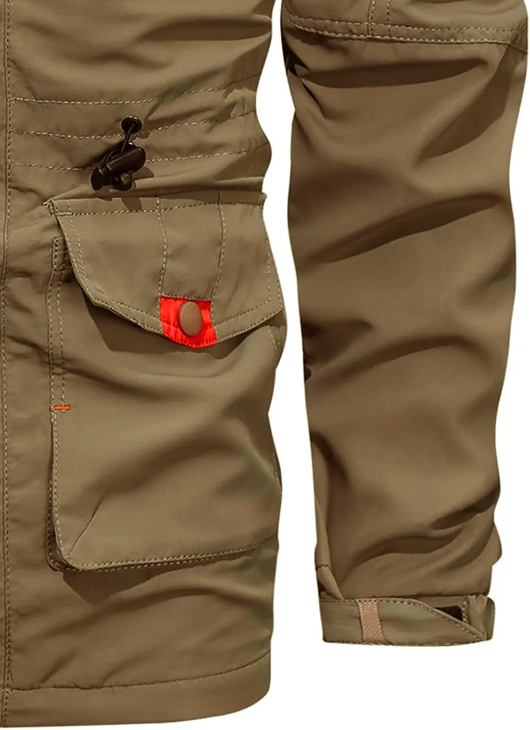 Men's Outdoor Military Jacket Utility Mid-Long Hooded Lightweight Windbreaker Work Jackets Outwear with Multi Pockets