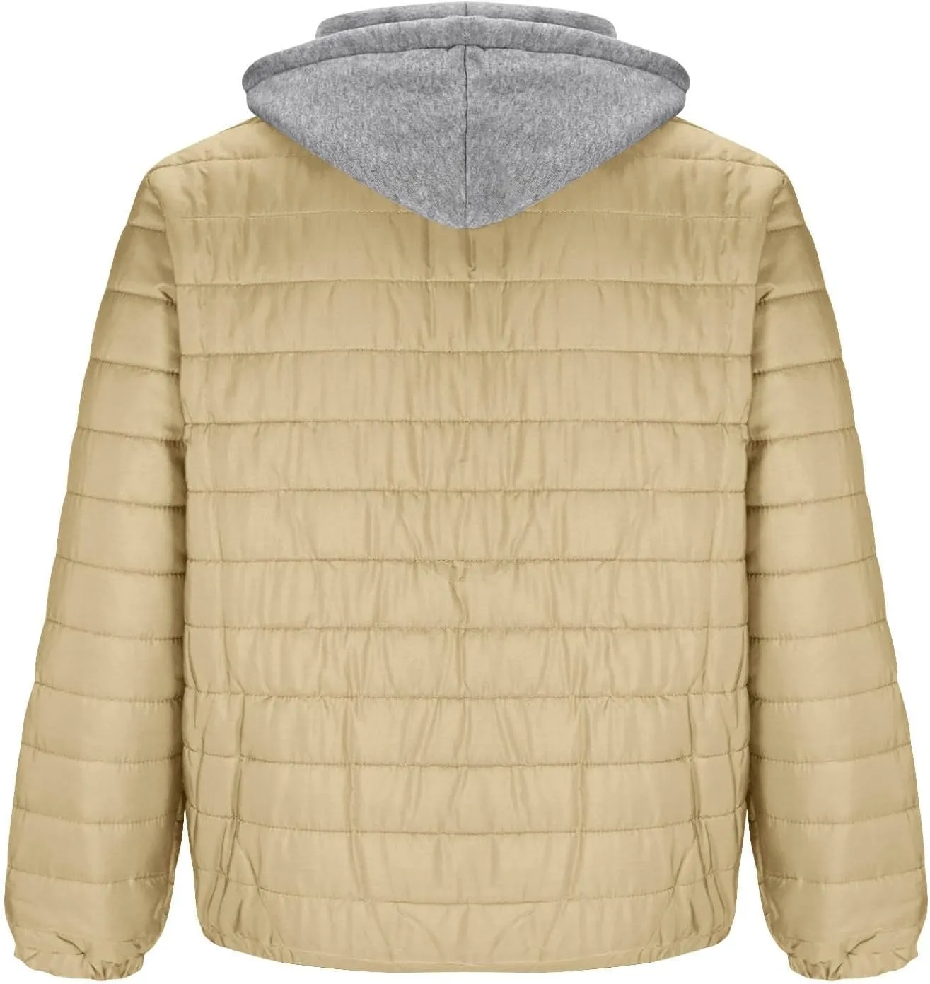 Men's Packable Puffer Jacket Waterproof Hooded Down Coats Quilted Warm Winter Jackets with Zipper Pockets