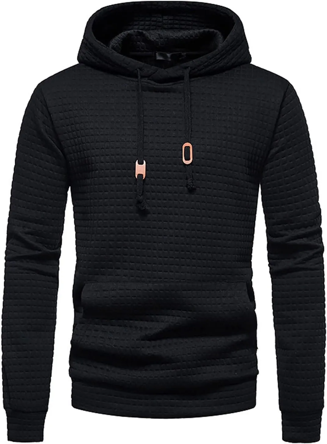 Mens Plaid Hoodies with Pocket Drawstring Relaxed Fit Workout Hooded Tops Fall and Winter Stylish Casual Sweatshirts