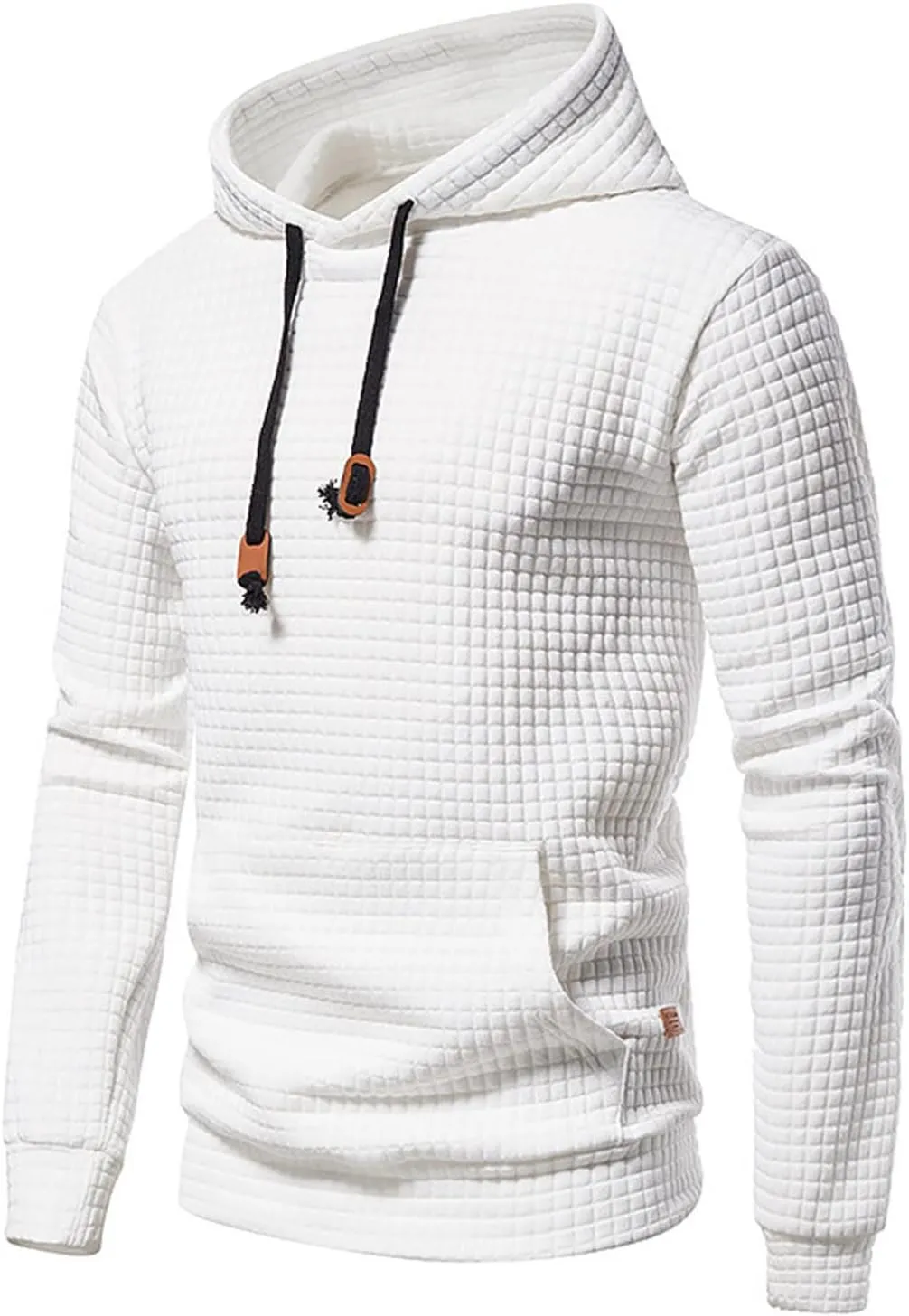 Mens Plaid Hoodies with Pocket Drawstring Relaxed Fit Workout Hooded Tops Fall and Winter Stylish Casual Sweatshirts