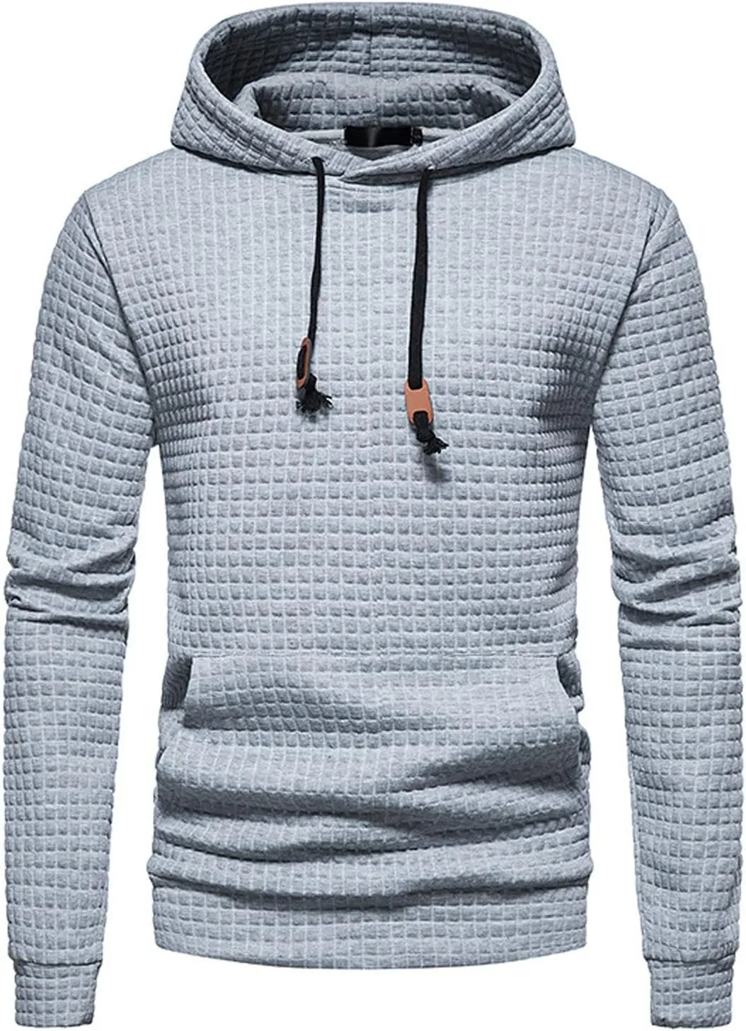 Mens Plaid Hoodies with Pocket Drawstring Relaxed Fit Workout Hooded Tops Fall and Winter Stylish Casual Sweatshirts