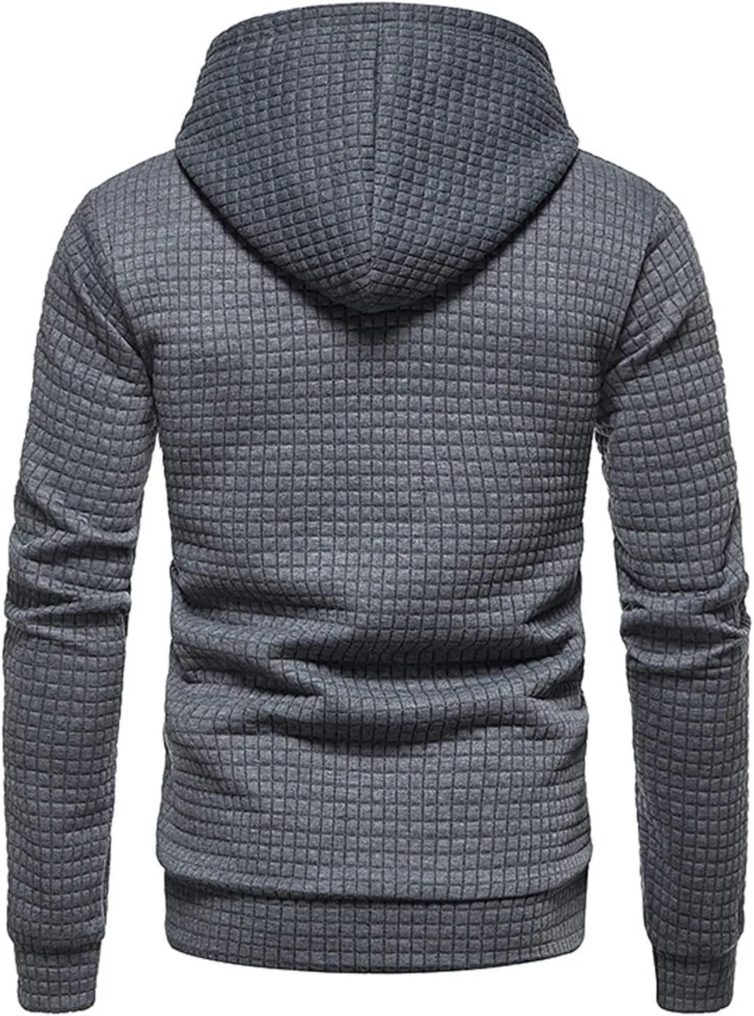Mens Plaid Hoodies with Pocket Drawstring Relaxed Fit Workout Hooded Tops Fall and Winter Stylish Casual Sweatshirts