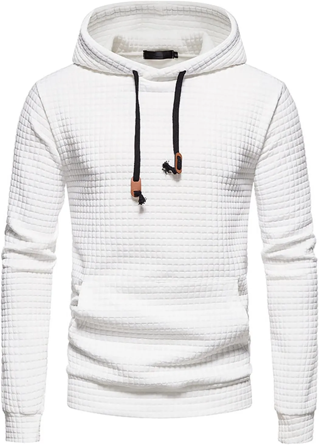 Mens Plaid Hoodies with Pocket Drawstring Relaxed Fit Workout Hooded Tops Fall and Winter Stylish Casual Sweatshirts