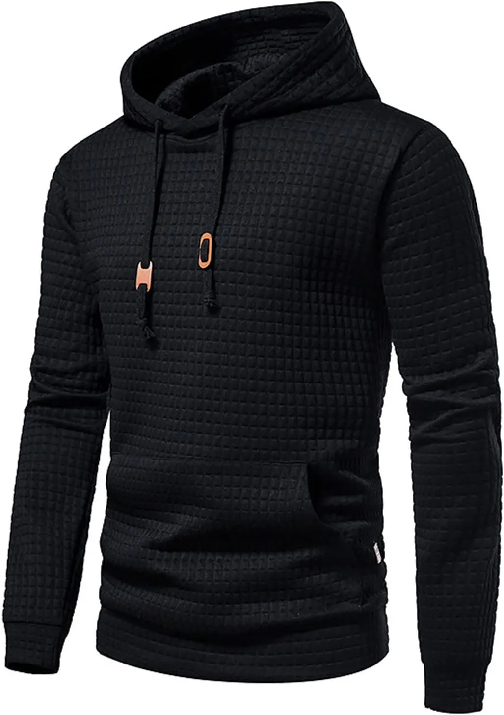 Mens Plaid Hoodies with Pocket Drawstring Relaxed Fit Workout Hooded Tops Fall and Winter Stylish Casual Sweatshirts