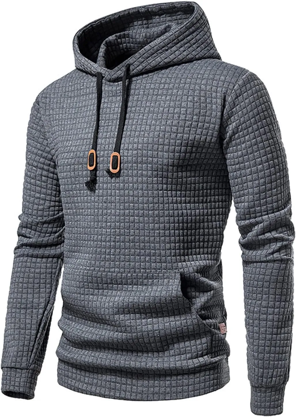 Mens Plaid Hoodies with Pocket Drawstring Relaxed Fit Workout Hooded Tops Fall and Winter Stylish Casual Sweatshirts