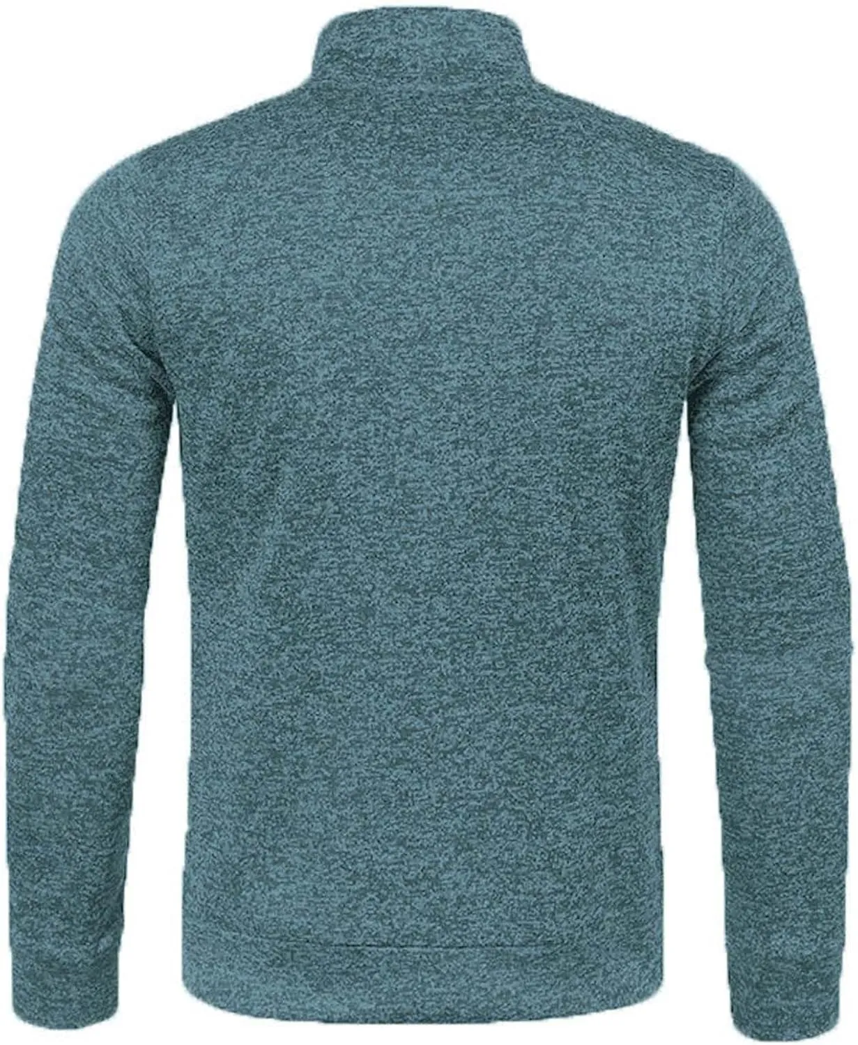 Men's Quarter Zip Thermal Fleece Lined Sweater,Winter Lightweight Soft Pullover Outdoor Athletic Lapel Sweatshirt
