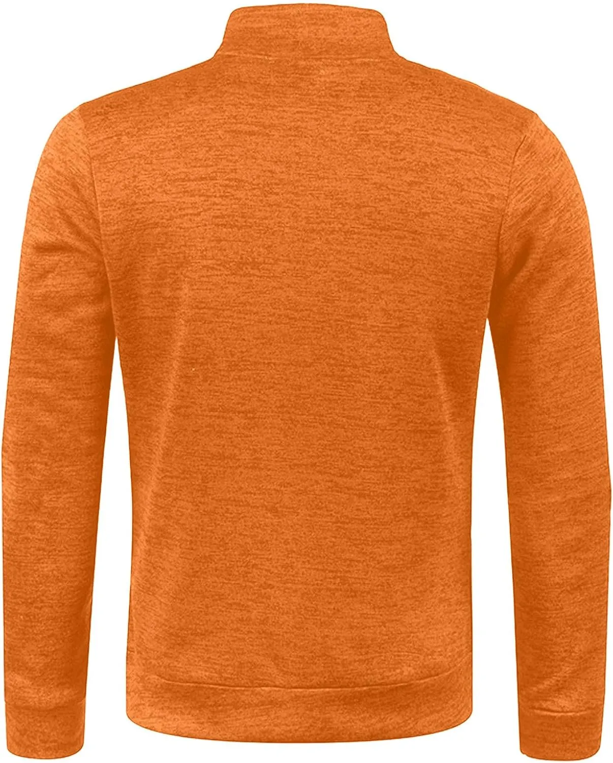 Men's Quarter Zip Thermal Fleece Lined Sweater,Winter Lightweight Soft Pullover Outdoor Athletic Lapel Sweatshirt