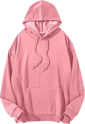 Mens Solid Color Casual Sweatshirts Waffle Drawstring Relaxed Fit Pullover Hoodies Stylish Workout Tops with Pocket