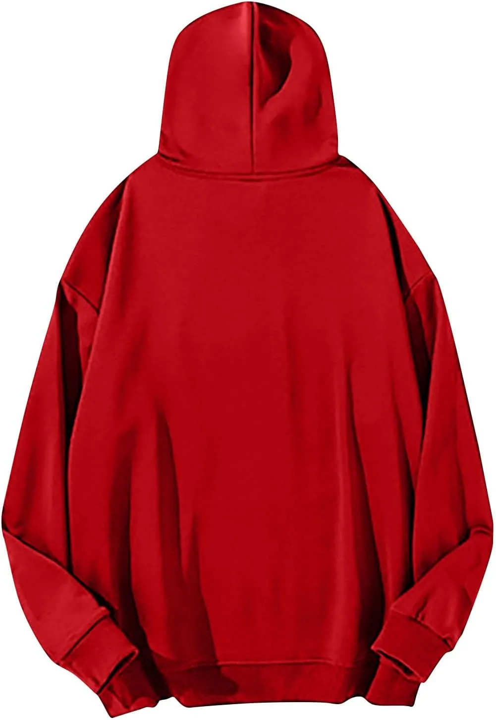 Mens Solid Color Casual Sweatshirts Waffle Drawstring Relaxed Fit Pullover Hoodies Stylish Workout Tops with Pocket