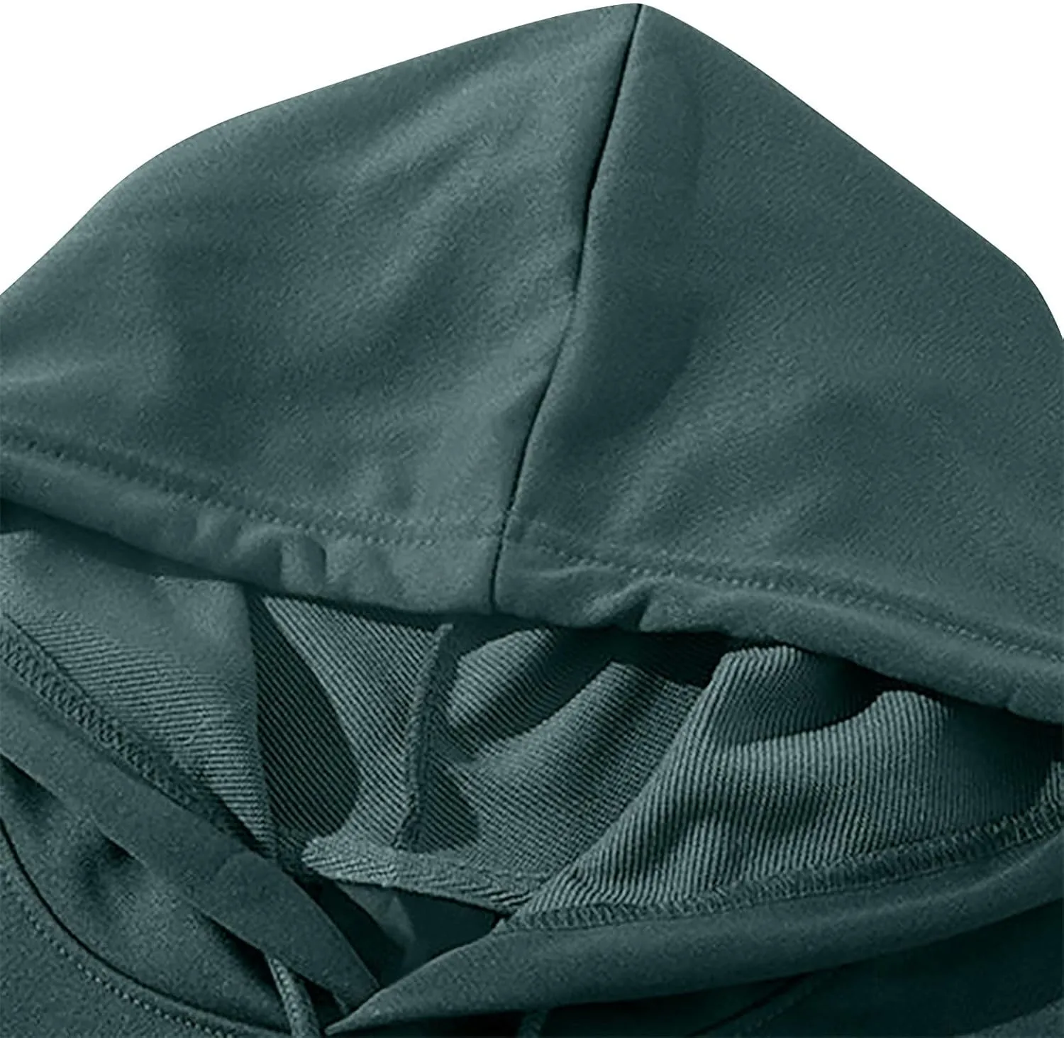 Mens Solid Color Casual Sweatshirts Waffle Drawstring Relaxed Fit Pullover Hoodies Stylish Workout Tops with Pocket