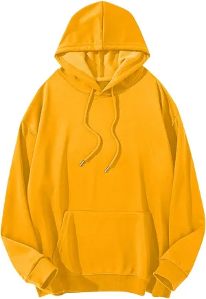 Mens Solid Color Casual Sweatshirts Waffle Drawstring Relaxed Fit Pullover Hoodies Stylish Workout Tops with Pocket