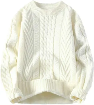Mens Sweater Knit Lightweight Crewneck Pullover Long Sleeve 2024 Fall and Winter Clothes for Men Loose Casual Trendy