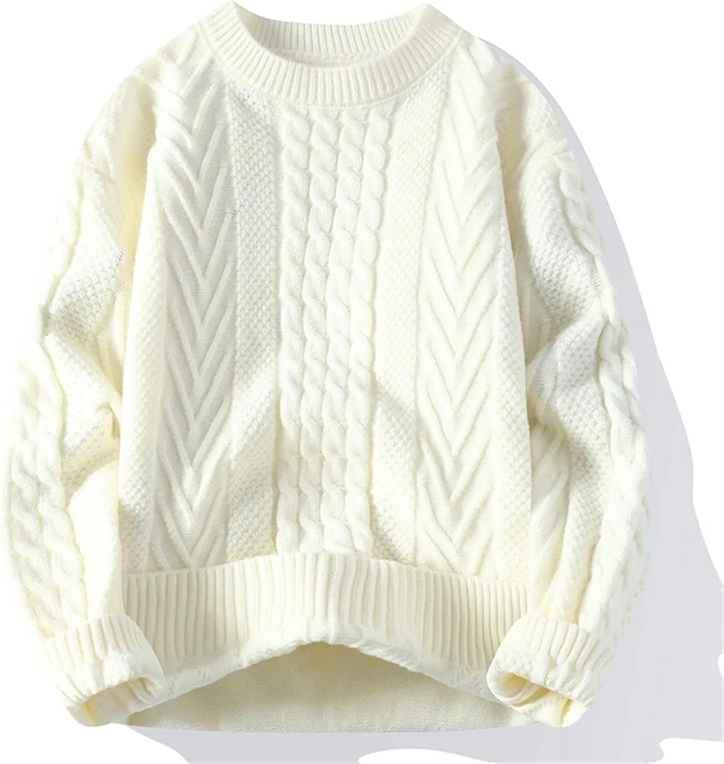 Mens Sweater Knit Lightweight Crewneck Pullover Long Sleeve 2024 Fall and Winter Clothes for Men Loose Casual Trendy