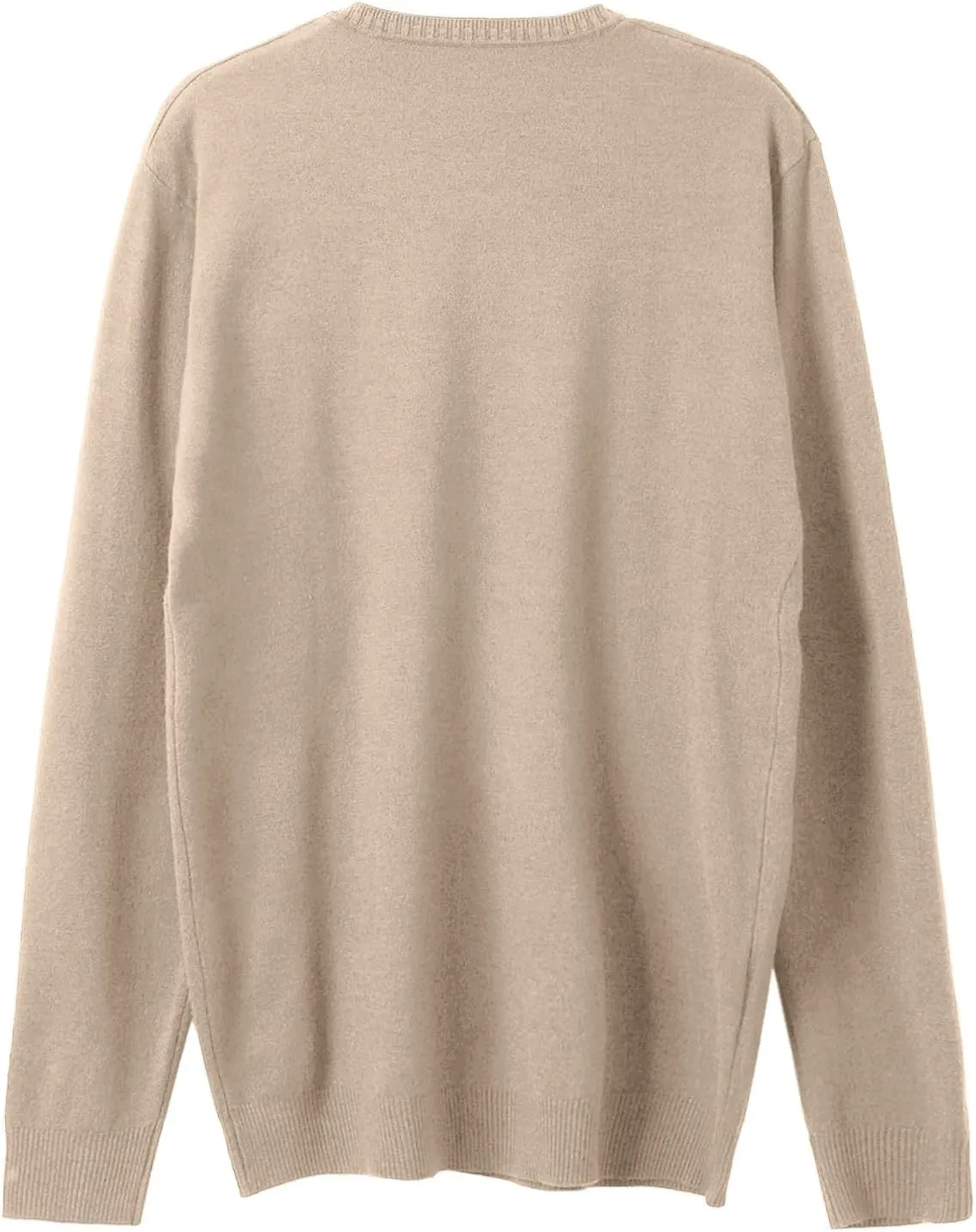 Men's V Neck Sweater Solid Color Long Sleeve Pullover Ribbed Knitted Tops Lightweight Casual Loose Oversize Sweater